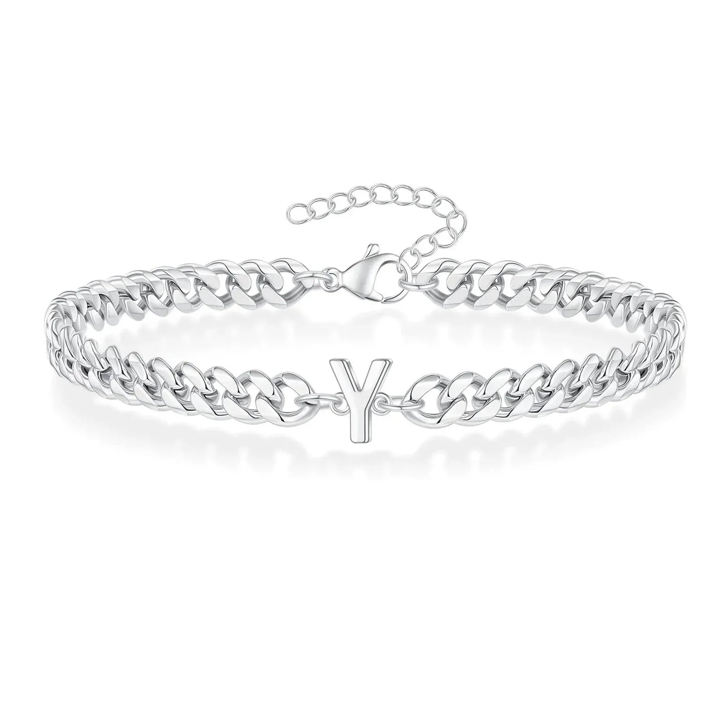 Personalized Couple Initials Cuban Chain Bracelet