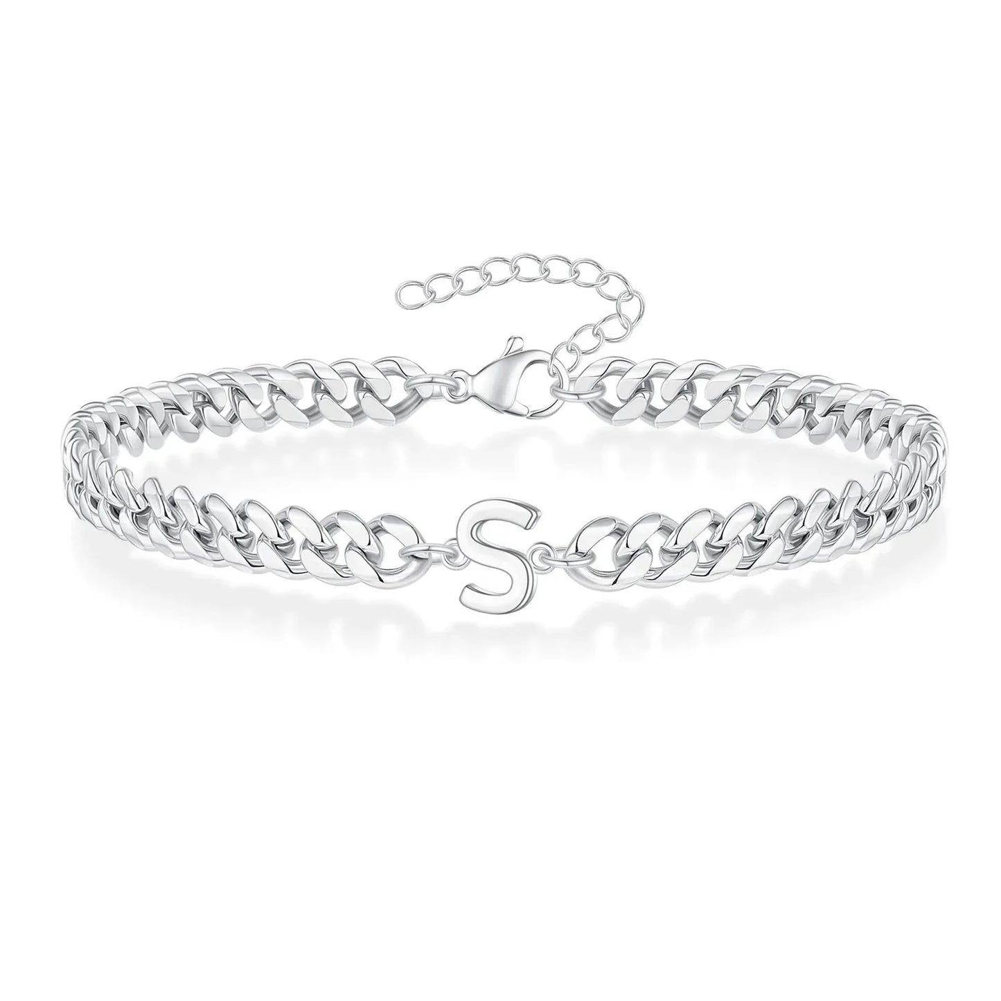 Personalized Couple Initials Cuban Chain Bracelet