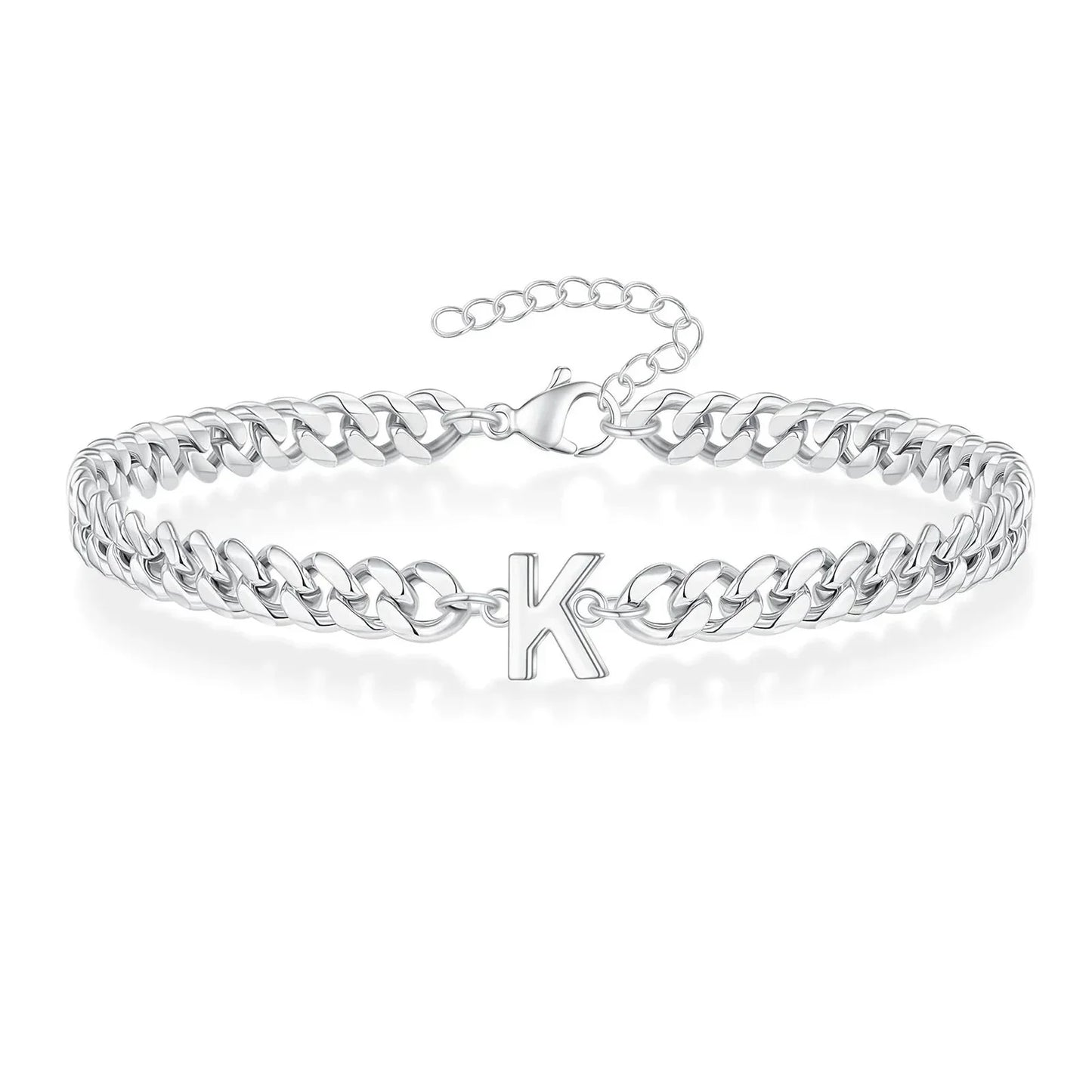 Personalized Couple Initials Cuban Chain Bracelet