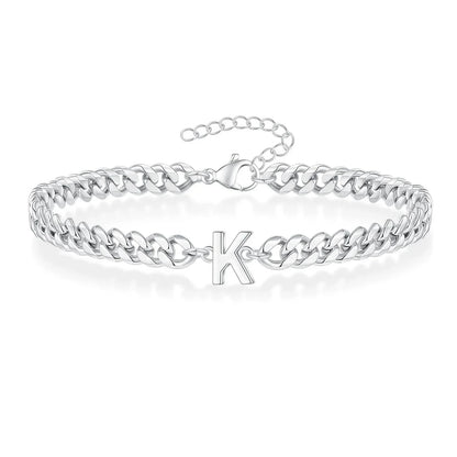 Personalized Couple Initials Cuban Chain Bracelet