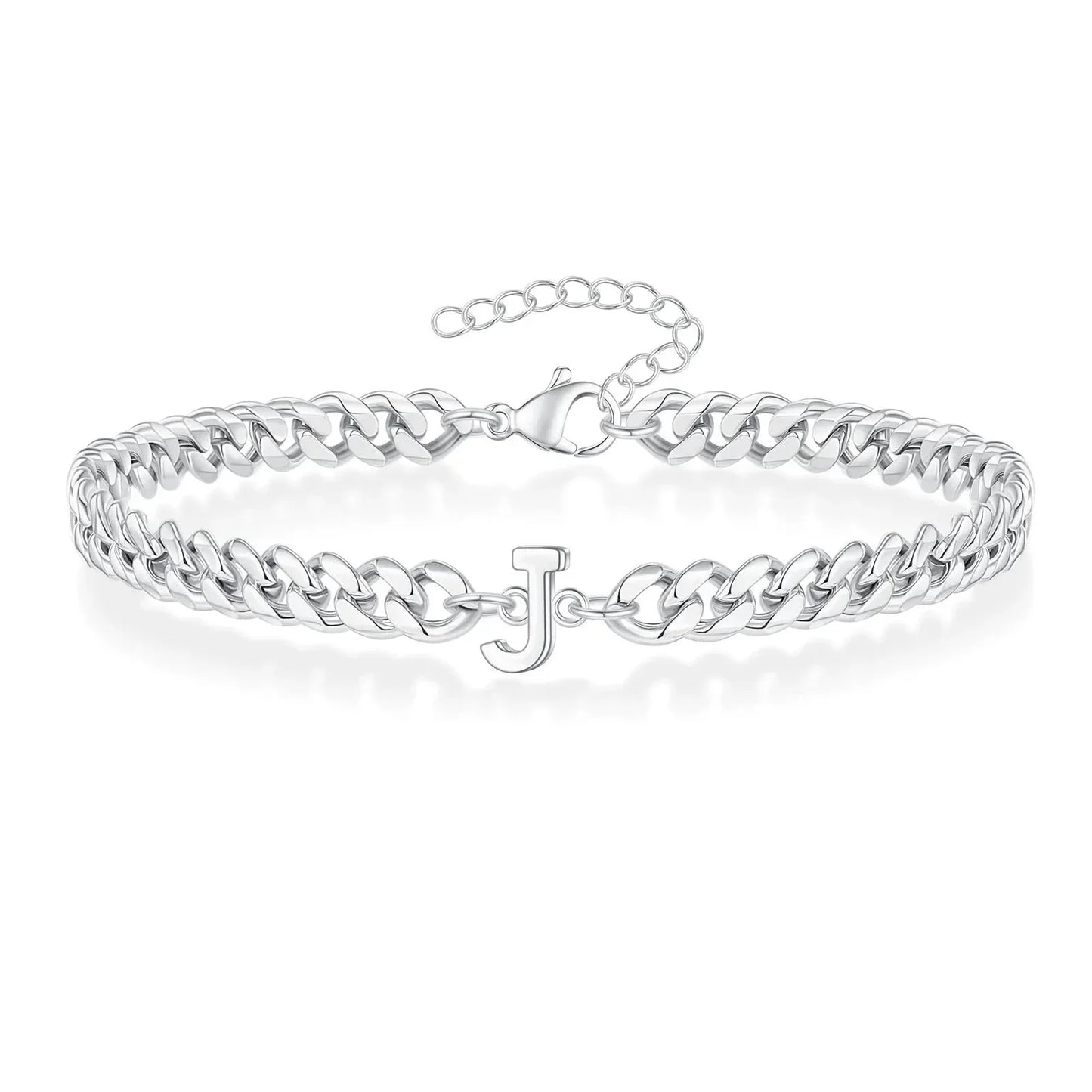 Personalized Couple Initials Cuban Chain Bracelet