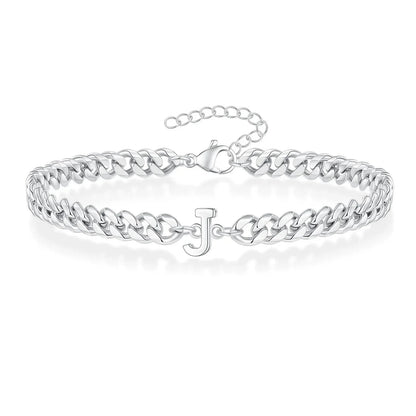 Personalized Couple Initials Cuban Chain Bracelet