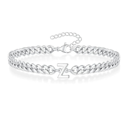 Personalized Couple Initials Cuban Chain Bracelet