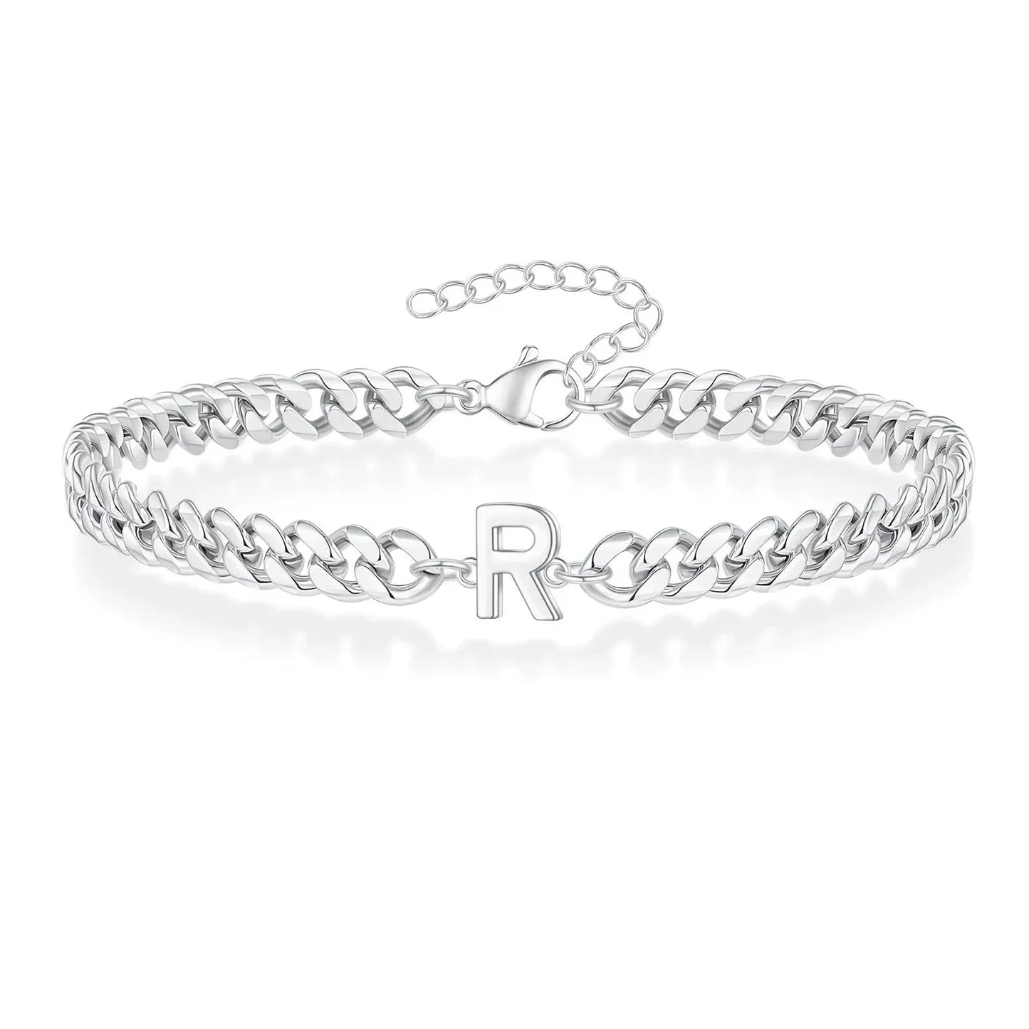 Personalized Couple Initials Cuban Chain Bracelet