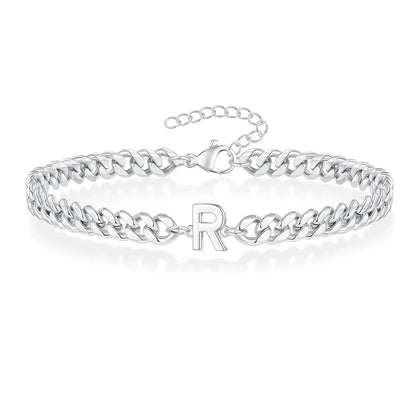 Personalized Couple Initials Cuban Chain Bracelet
