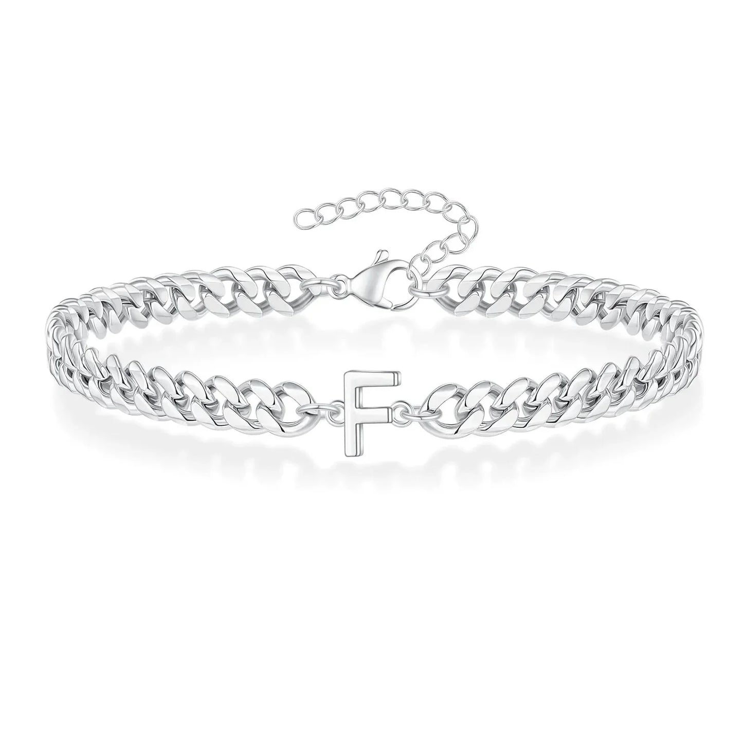 Personalized Couple Initials Cuban Chain Bracelet