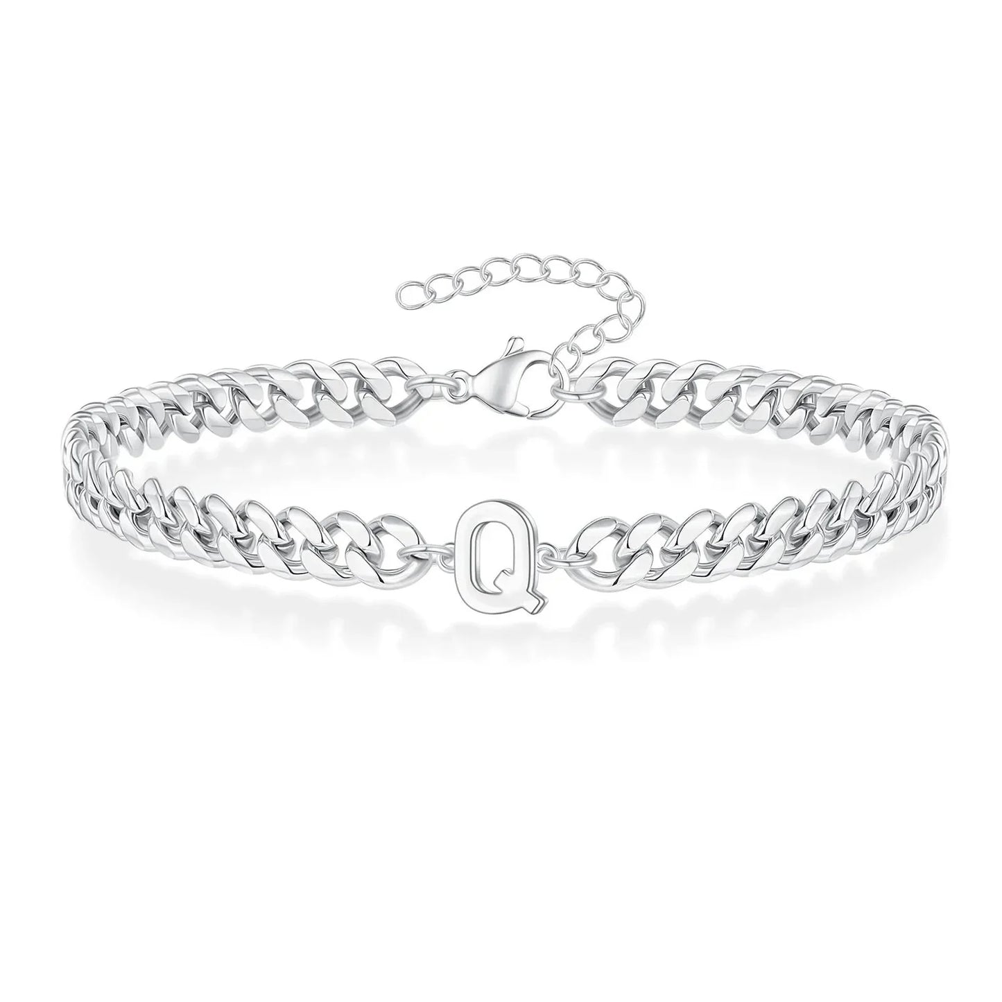 Personalized Couple Initials Cuban Chain Bracelet