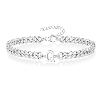 Personalized Couple Initials Cuban Chain Bracelet