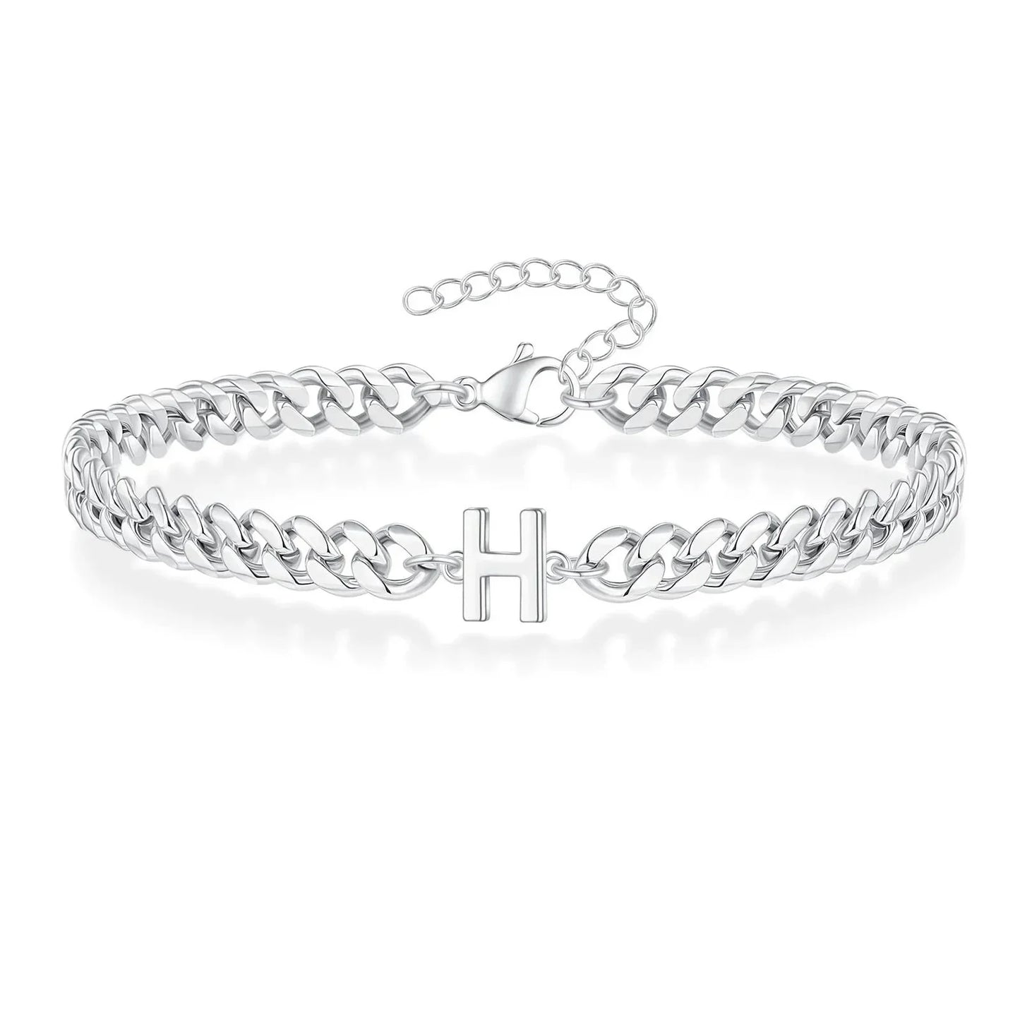 Personalized Couple Initials Cuban Chain Bracelet