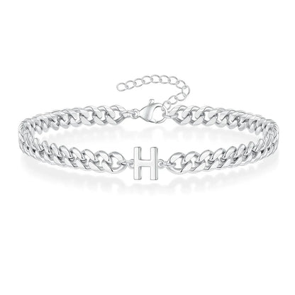 Personalized Couple Initials Cuban Chain Bracelet
