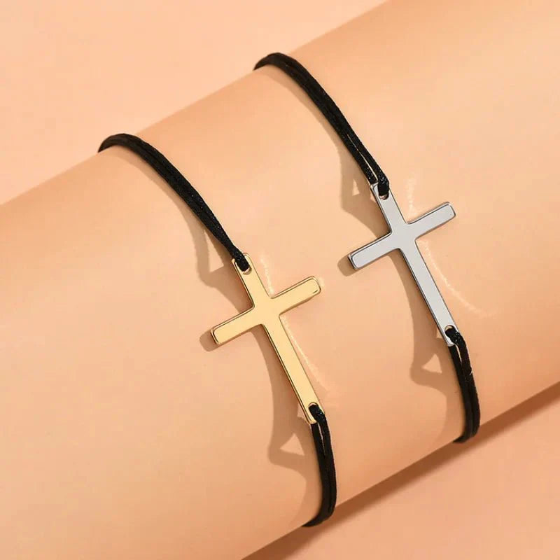 Simple Love Cross Couple Bracelets - Halri