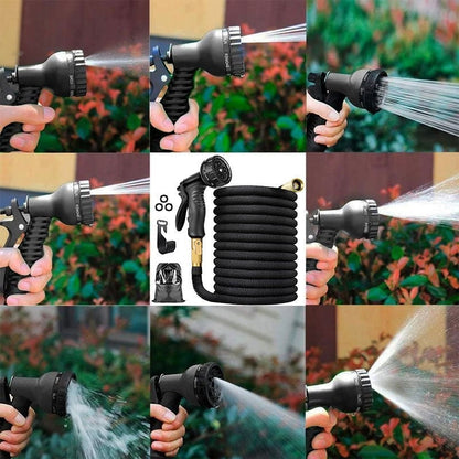 Long Flexible 100FT Watering Hose with Spray Nozzle
