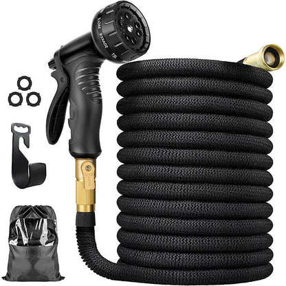 Long Flexible 100FT Watering Hose with Spray Nozzle - Halri
