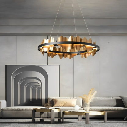 Modern Round Dimmable LED Chandelier Light Fixture - Halri