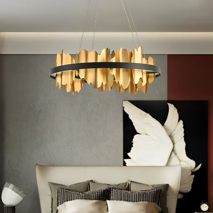 Modern Round Dimmable LED Chandelier Light Fixture