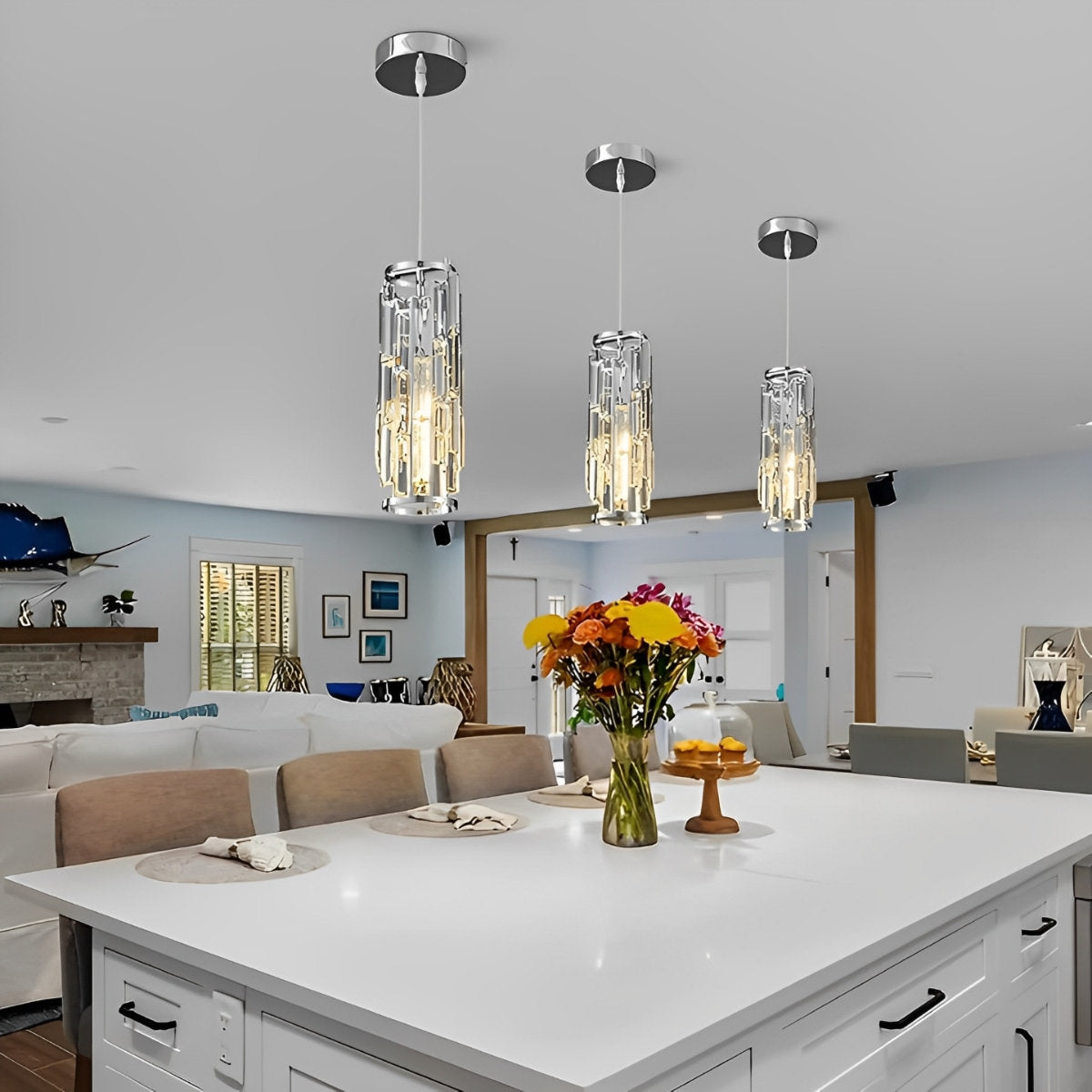 Luxury Metal Glass Pendant Ceiling Light Fixture