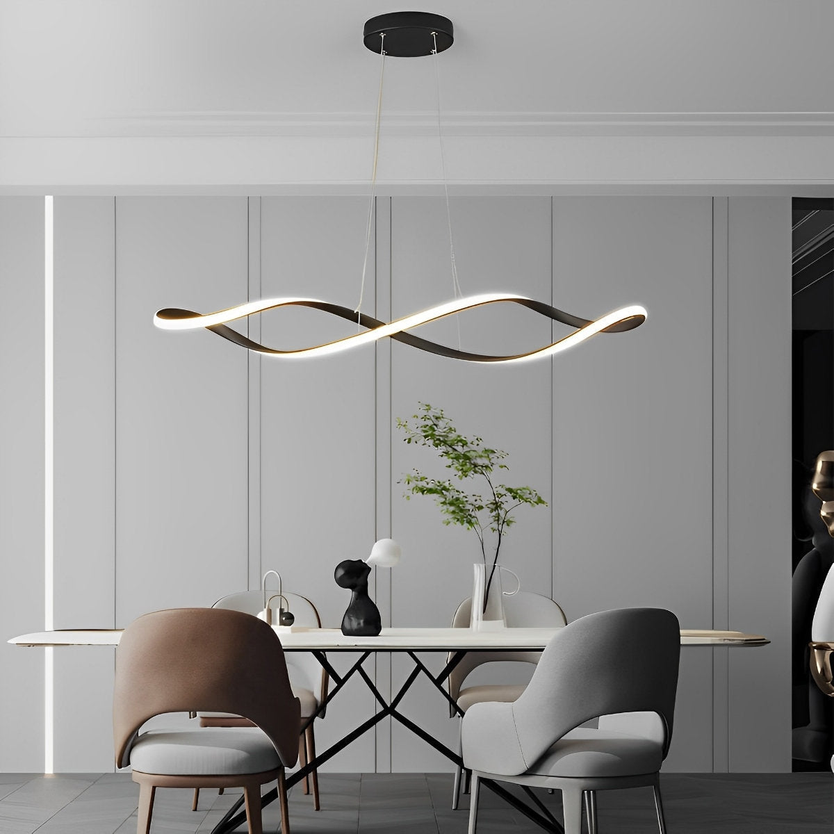 Stylish Dimmable LED Crystal Chandelier Light Fixture - Halri