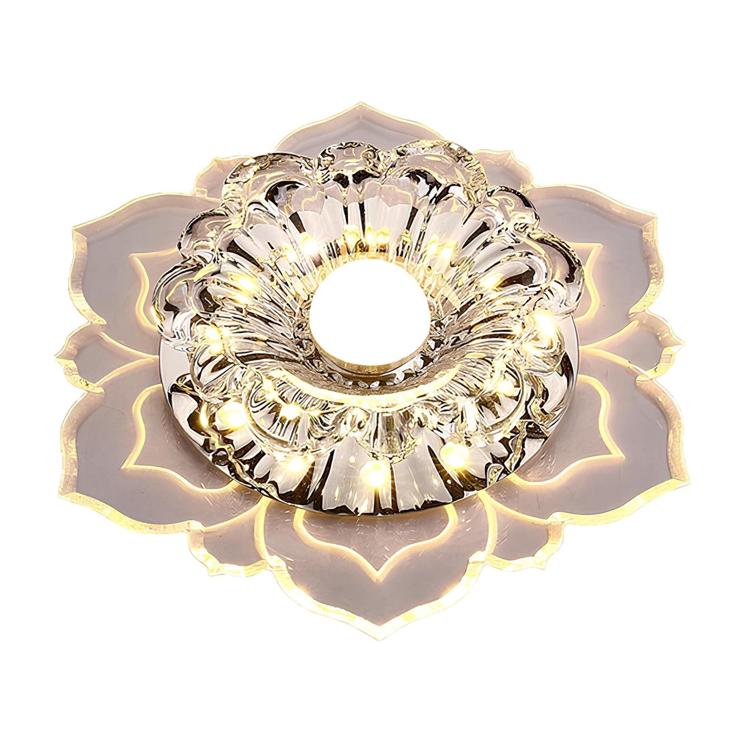Luxurious Crystal LED Ceiling Light Modern Style