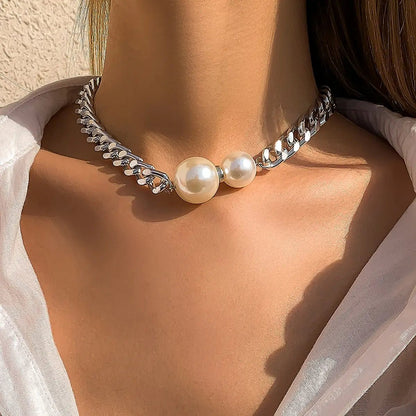 Luxury Chain Pearl Tip Necklace