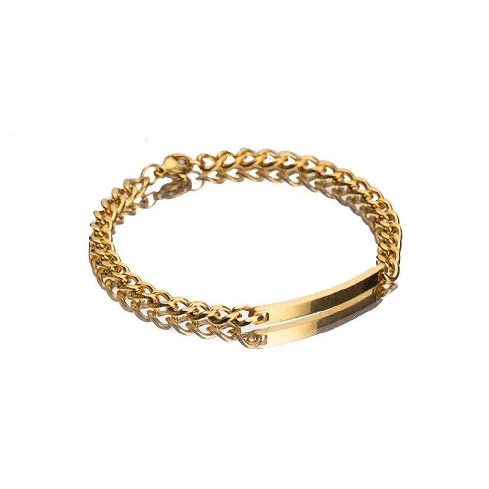 Personalized Cuban Chain Name Bar Bracelet