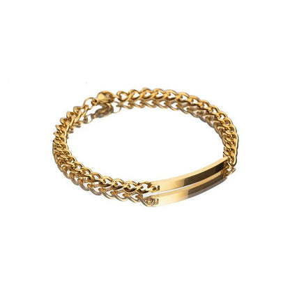 Personalized Cuban Chain Name Bar Bracelet