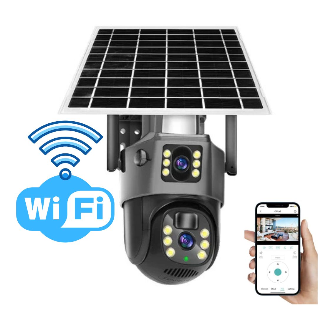 Outdoor 4K Wi-Fi Solar Powered Security Camera with Night Vision