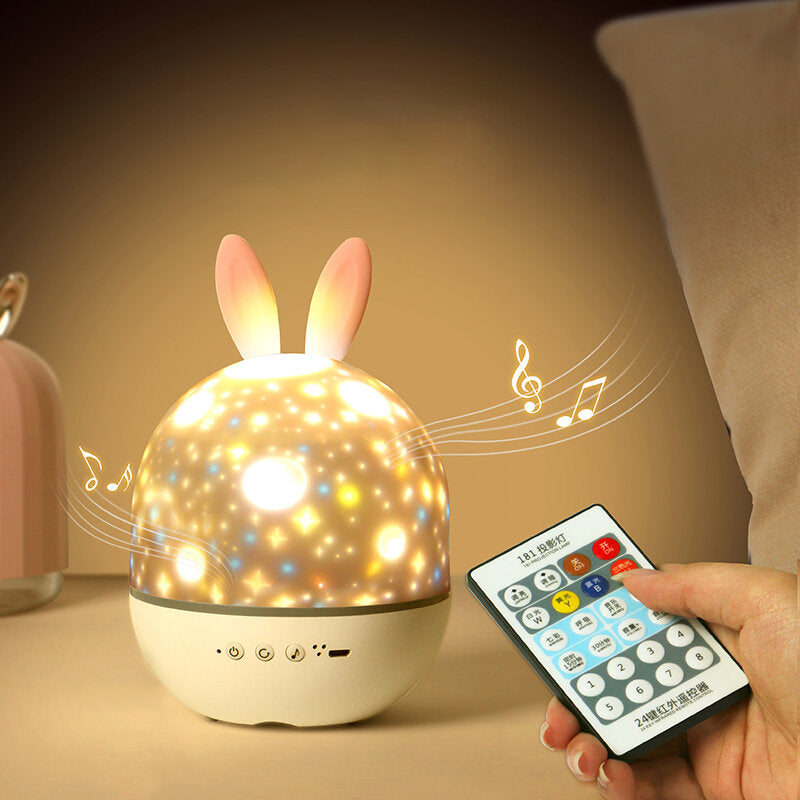 Colorful Rabbit Night Light Star Projector - Halri