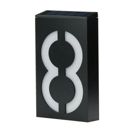 Solar Powered House Number Sign - Eco Modern Display