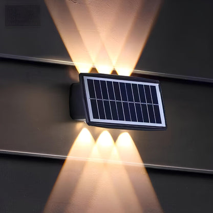 Outdoor Solar LED Wall Light Up and Down Waterproof Garden Lamp