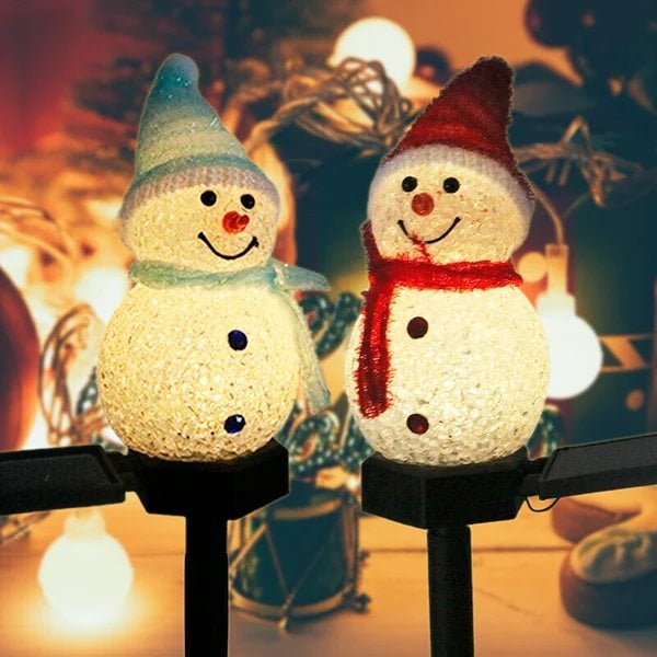 Solar Powered LED Snowman Lamp - Halri
