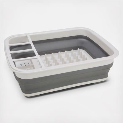 Compact Collapsible Dish Rack with Built-in Drain Tray - Halri