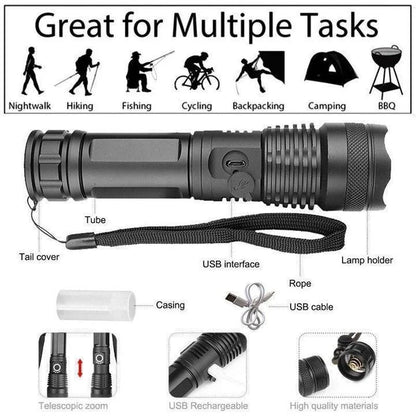 Brightest 90000 Lumen High Power Flashlight