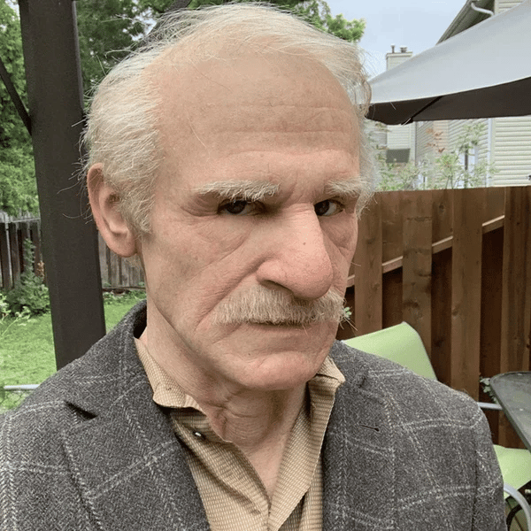 Scary Old Man Halloween Mask Costume - Halri