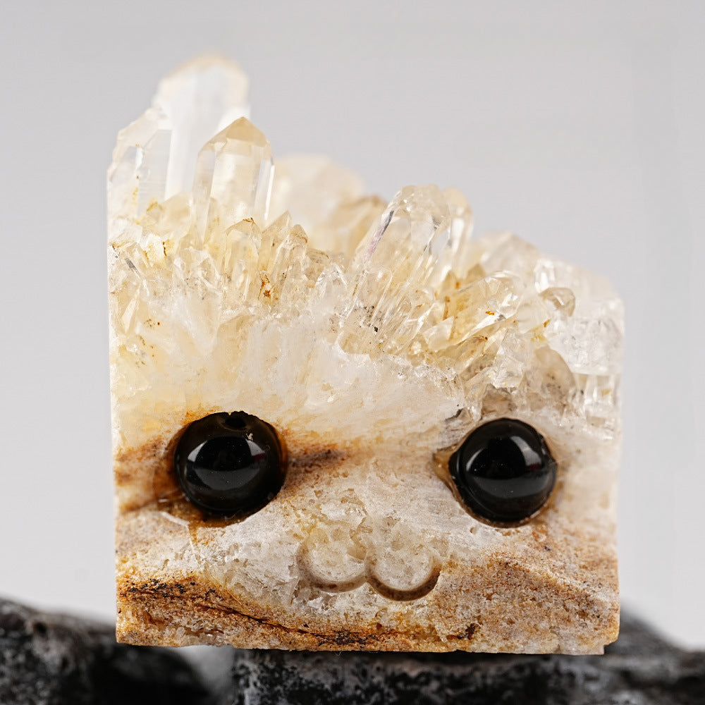 Unique Stone Hedgehog Figurine - Halri