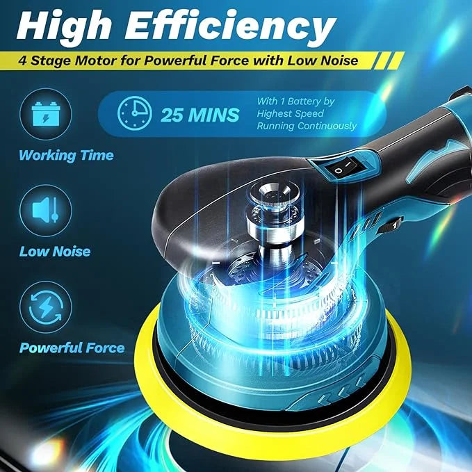 Portable Auto Buffer Polisher | 6-Speed Adjustable, Compact & Long Lasting