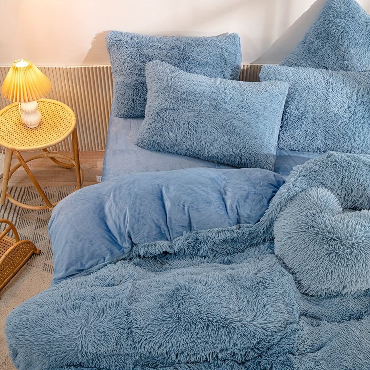 Soft Plush Velvet Duvet Cover Set for Home