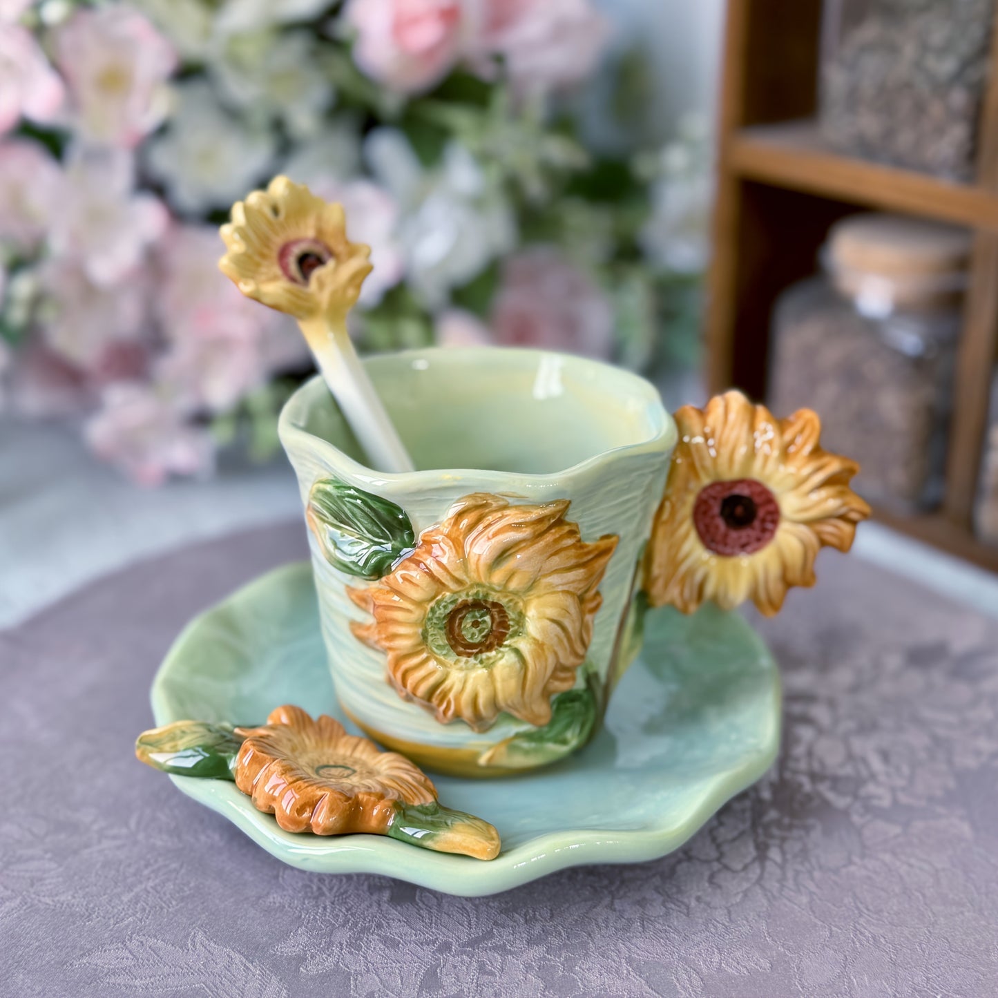 Van Gogh Inspired Ceramic Coffee Cup Set