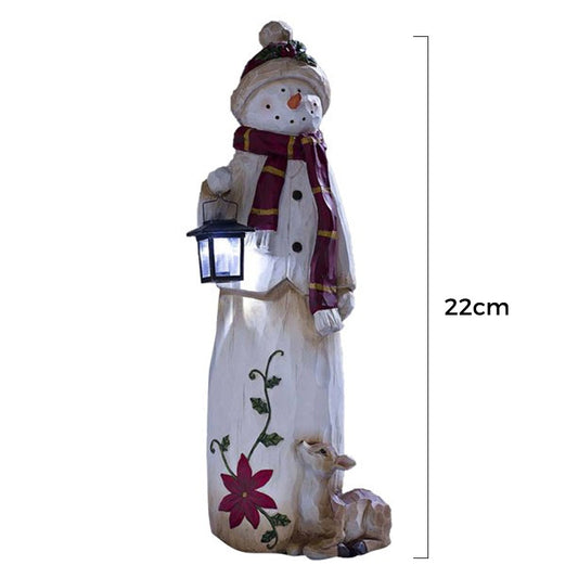 Winter Snowman Solar Powered Lantern - Halri