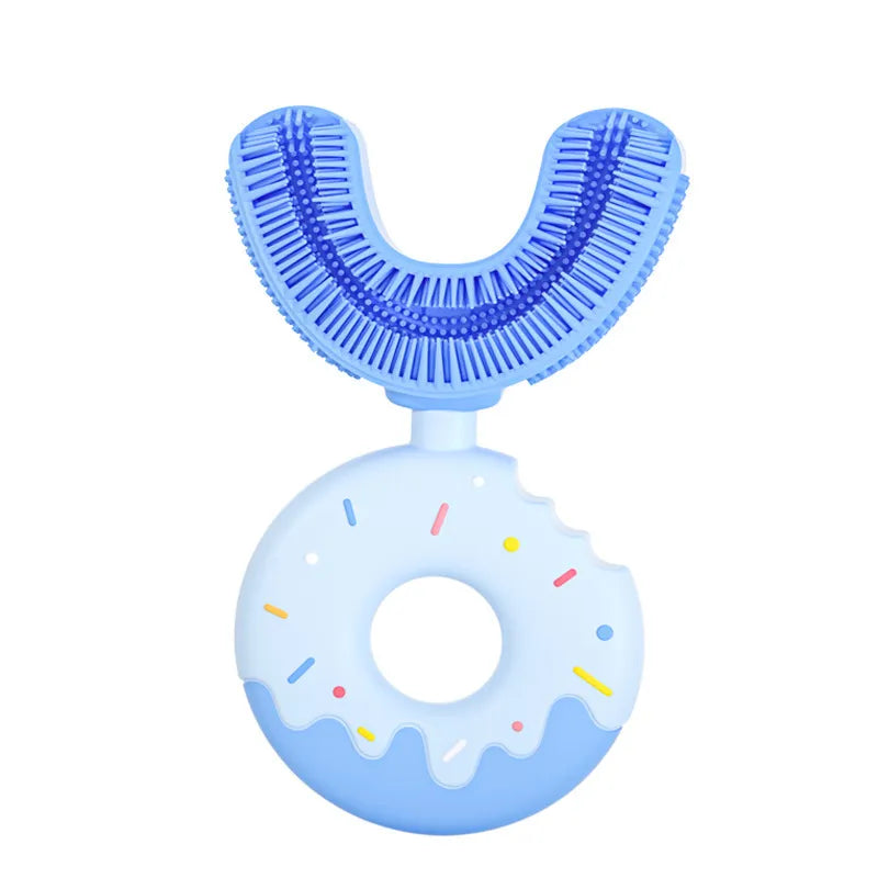 Soft Baby Toothbrush - Fun Silicone U-Shaped Design - Halri