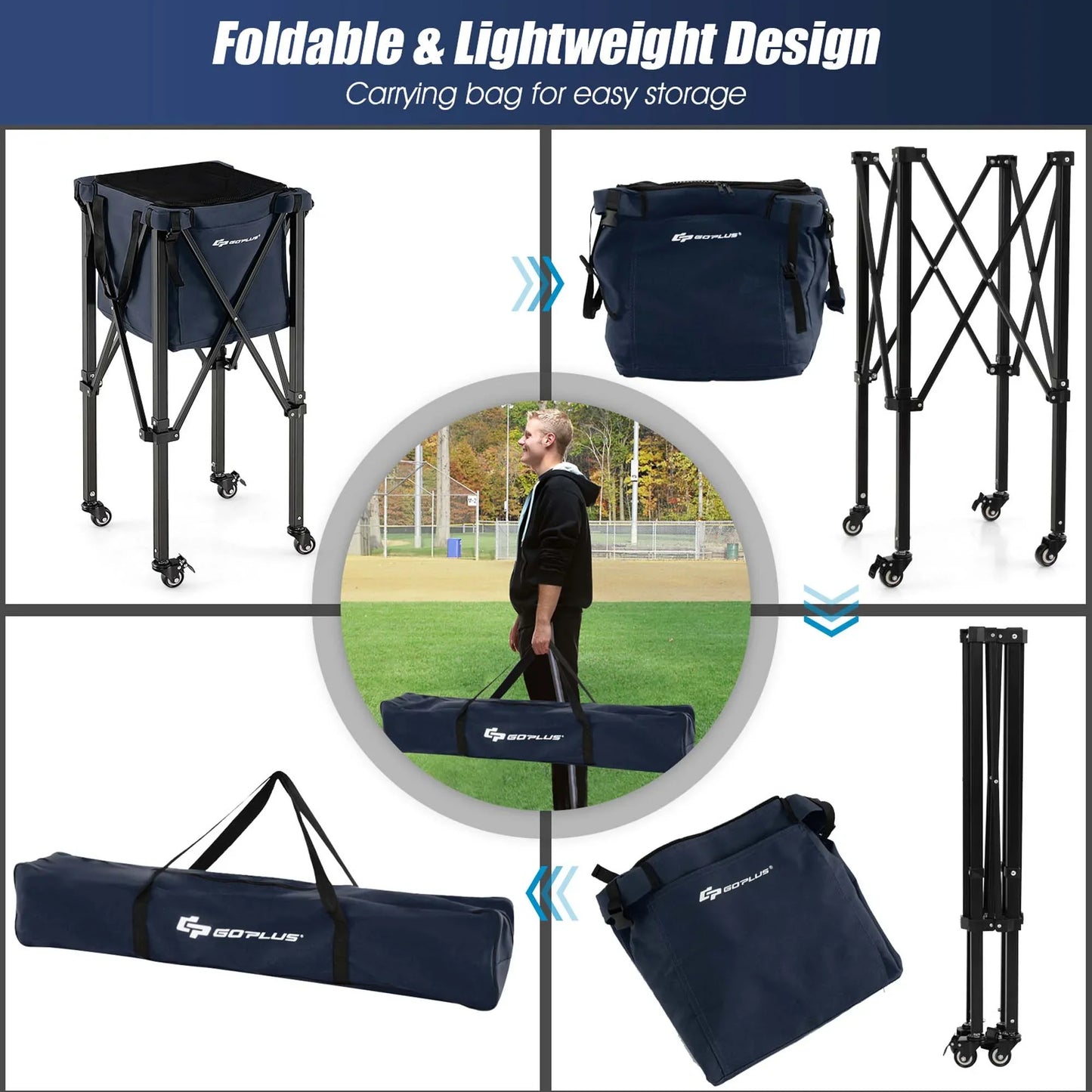 Collapsible Tennis Ball Collector Cart