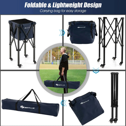 Collapsible Tennis Ball Collector Cart