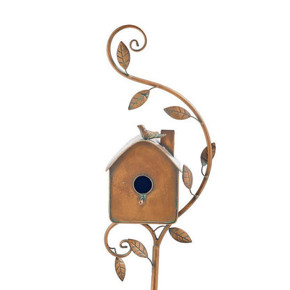 Colorful Yard Bird House Stakes