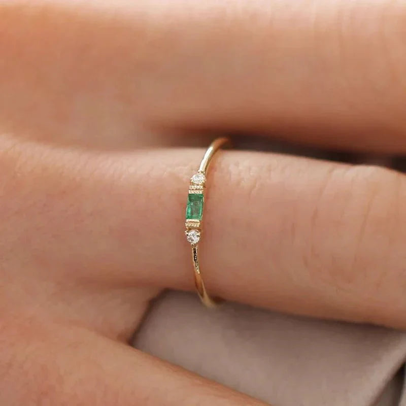 Tiny Diamond Solitaire Engagement Ring