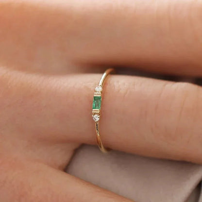 Tiny Diamond Solitaire Engagement Ring