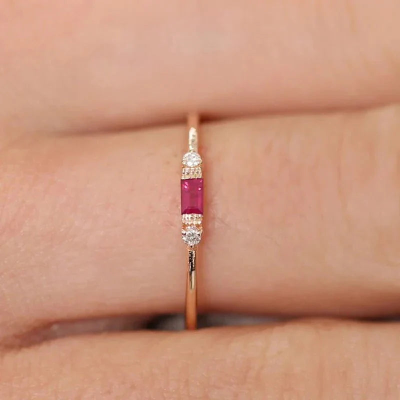 Tiny Diamond Solitaire Engagement Ring