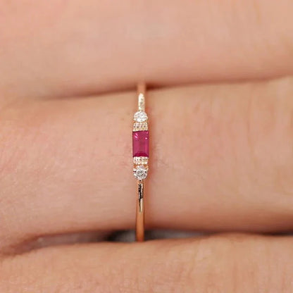 Tiny Diamond Solitaire Engagement Ring