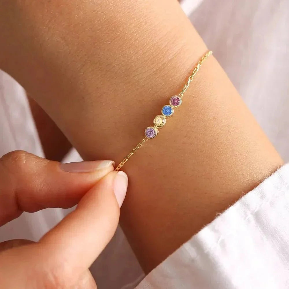 Delicate Gemstone Chain Bracelet - Halri