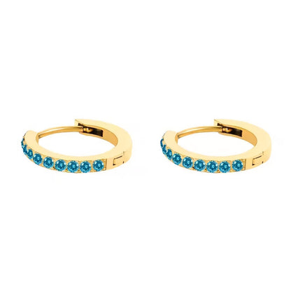 Delicate Gemstone Hug Earrings