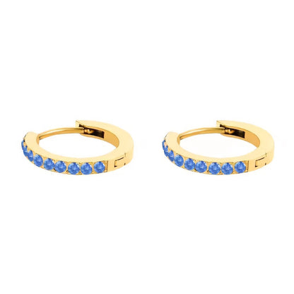 Delicate Gemstone Hug Earrings