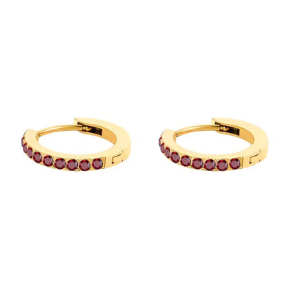 Delicate Gemstone Hug Earrings